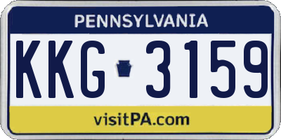 PA license plate KKG3159