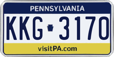 PA license plate KKG3170