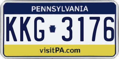 PA license plate KKG3176
