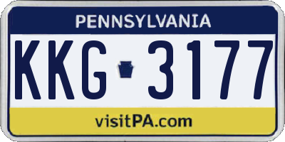 PA license plate KKG3177