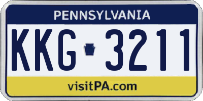 PA license plate KKG3211