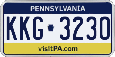 PA license plate KKG3230