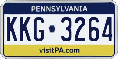 PA license plate KKG3264