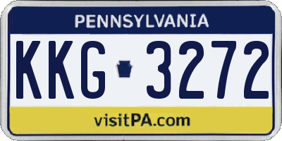 PA license plate KKG3272