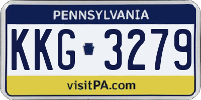 PA license plate KKG3279