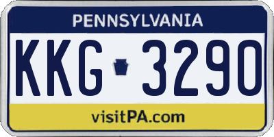 PA license plate KKG3290