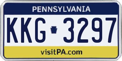 PA license plate KKG3297