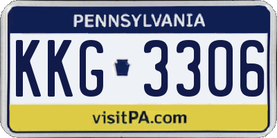 PA license plate KKG3306