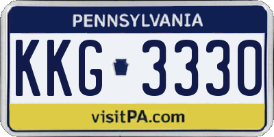 PA license plate KKG3330