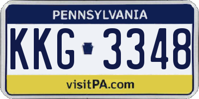 PA license plate KKG3348