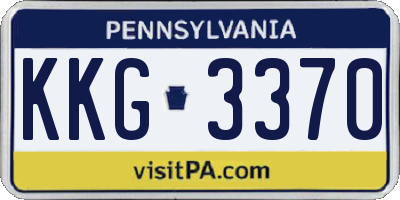 PA license plate KKG3370