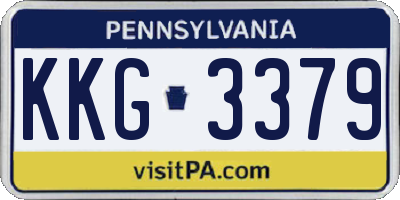 PA license plate KKG3379