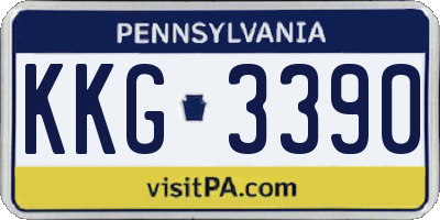 PA license plate KKG3390