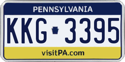 PA license plate KKG3395