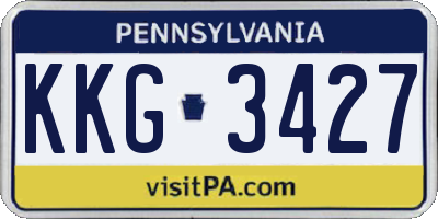 PA license plate KKG3427