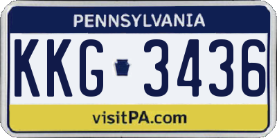 PA license plate KKG3436
