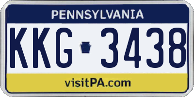 PA license plate KKG3438