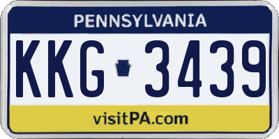 PA license plate KKG3439