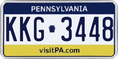 PA license plate KKG3448