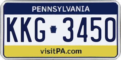 PA license plate KKG3450