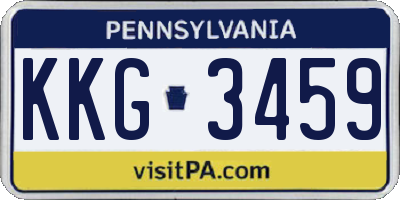 PA license plate KKG3459