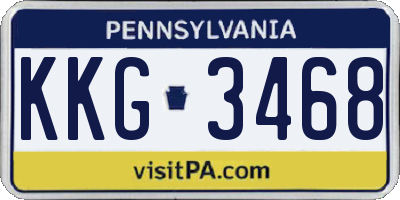 PA license plate KKG3468
