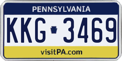 PA license plate KKG3469