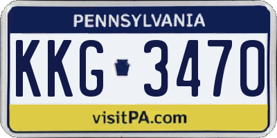 PA license plate KKG3470