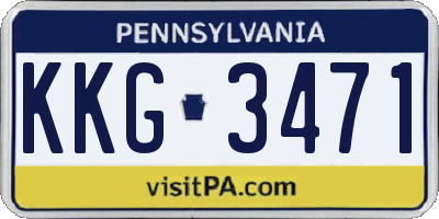 PA license plate KKG3471