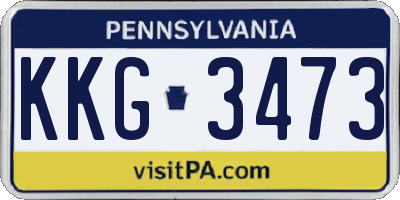 PA license plate KKG3473