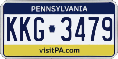 PA license plate KKG3479