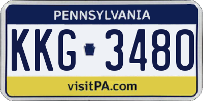 PA license plate KKG3480