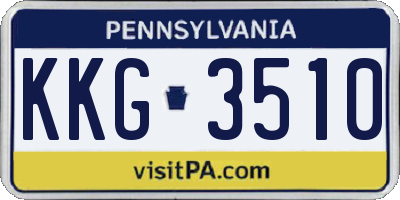 PA license plate KKG3510