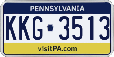 PA license plate KKG3513