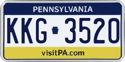PA license plate KKG3520