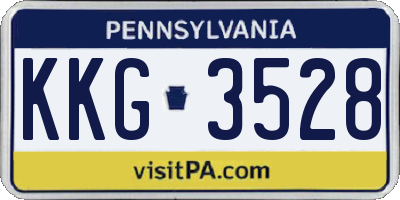 PA license plate KKG3528