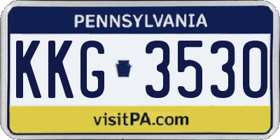 PA license plate KKG3530