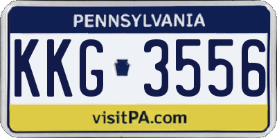 PA license plate KKG3556