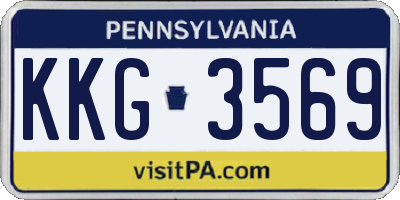 PA license plate KKG3569