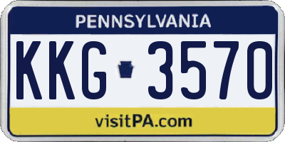 PA license plate KKG3570