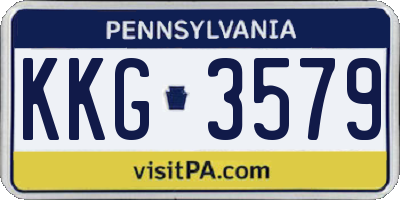 PA license plate KKG3579
