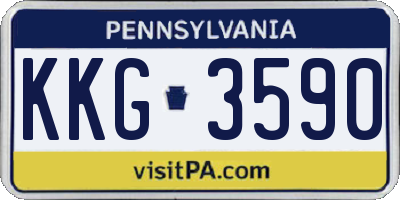 PA license plate KKG3590