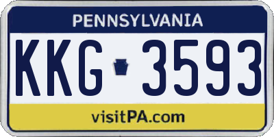 PA license plate KKG3593