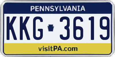 PA license plate KKG3619