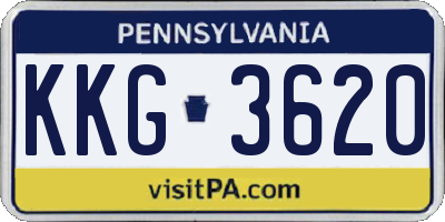 PA license plate KKG3620