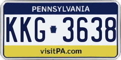 PA license plate KKG3638