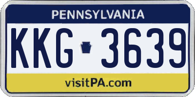 PA license plate KKG3639