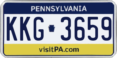 PA license plate KKG3659