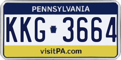 PA license plate KKG3664