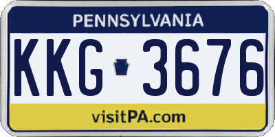 PA license plate KKG3676